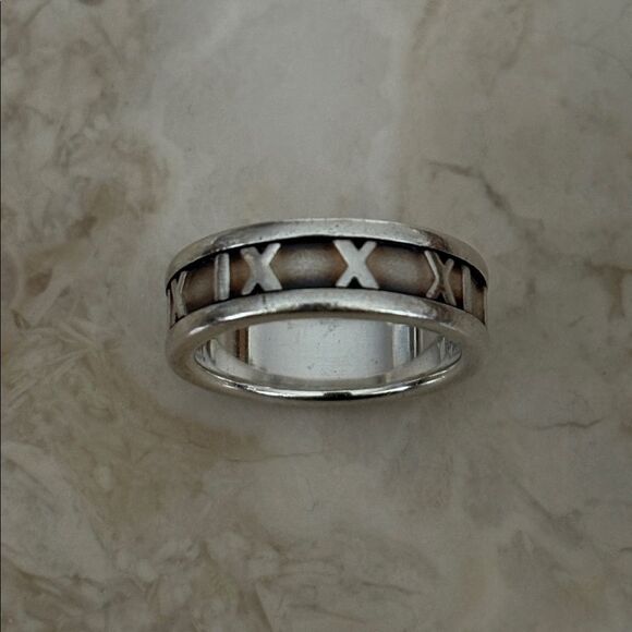 Tiffany & Co. Atlas Ring 925 Sterling Silver Size 5.5 - Picture 3 of 6